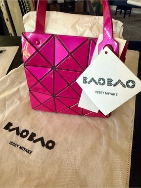 Issey Miyake Bao Bao Hot Pink Geometric Tote